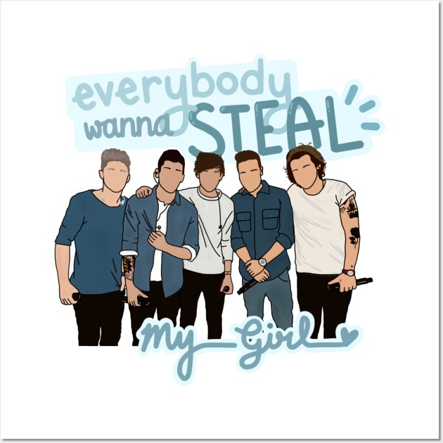 1D Steal My Girl Wall Art by Sofia Kaitlyn Company